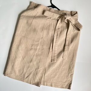 Puzzle Korean Tan Wrap  Mid Skirt
